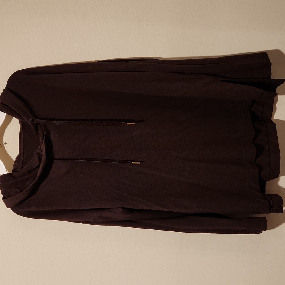 Banana Republic Long-Sleeve Hooded Top in Dark Brown